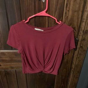 Maroon knot top